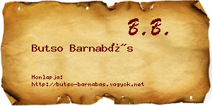 Butso Barnabás névjegykártya